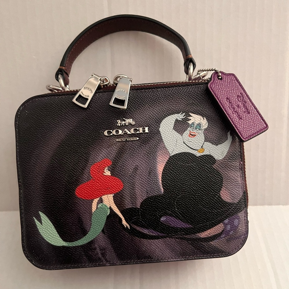 New Disney X Coach Box Crossbody Villains Little Mermaid Ursula Motif CC375 - Picture 5 of 9